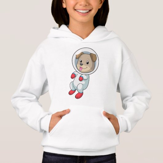 Hunde im Weltraum im Anzug Hoodie (Vorderseite)