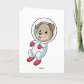 Hunde im Weltraum im Anzug Karte (Rückseite)