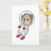 Hunde im Weltraum im Anzug Karte (Gelbe Blume)