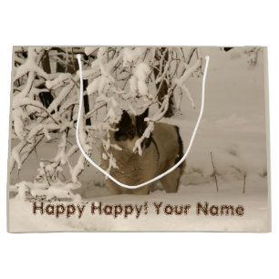 Hunde im Winter Große Geschenktüte