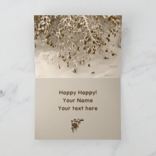 Hunde im Winter Karte (Innenseite)