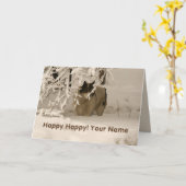 Hunde im Winter Karte (Gelbe Blume)