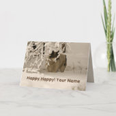 Hunde im Winter Karte (Vorderseite)