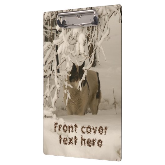 Hunde im Winter Klemmbrett (Links)