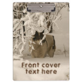 Hunde im Winter Klemmbrett (Vorderseite)