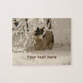 Hunde im Winter Puzzle (Horizontal)