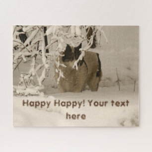 Hunde im Winter Puzzle