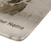 Hunde im Winter Schneidebrett (Ecke)