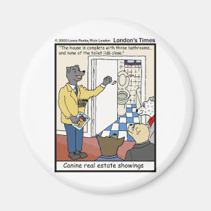 Hunde-Immobilienverkauf Lustige Geschenke & T-Shir Magnet