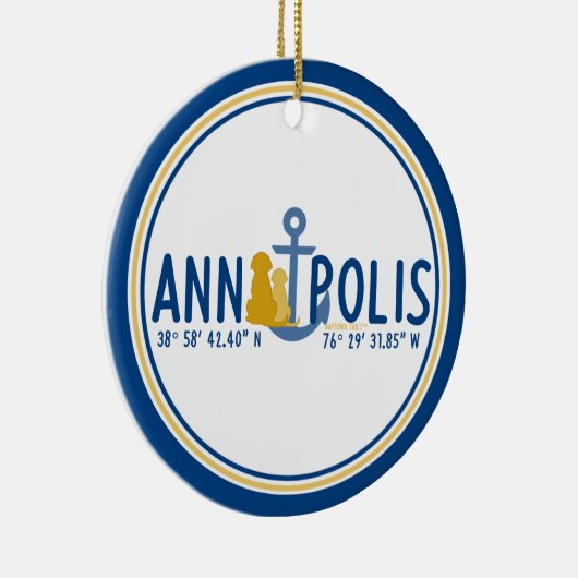 Hunde in Annapolis Weihnachtsschmuck verankert (Rechts)