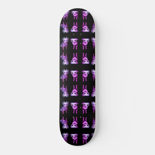 Hunde in Brille Skateboard (Vorderseite)