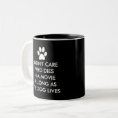 Hunde in den Filmen mit weißem Tatzen-Druck Zweifarbige Tasse (Vorderseite Links)