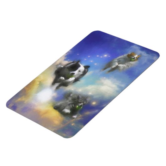 HUNDE IN DER BRÜCKE DES SCHWEREN BALLPATROL RAINBO MAGNET (Linke Seite)