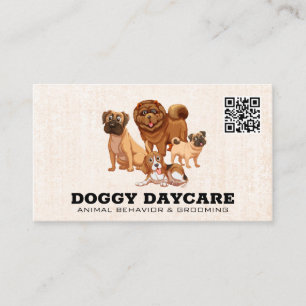 Hunde in der Gruppe   QR-Code Visitenkarte