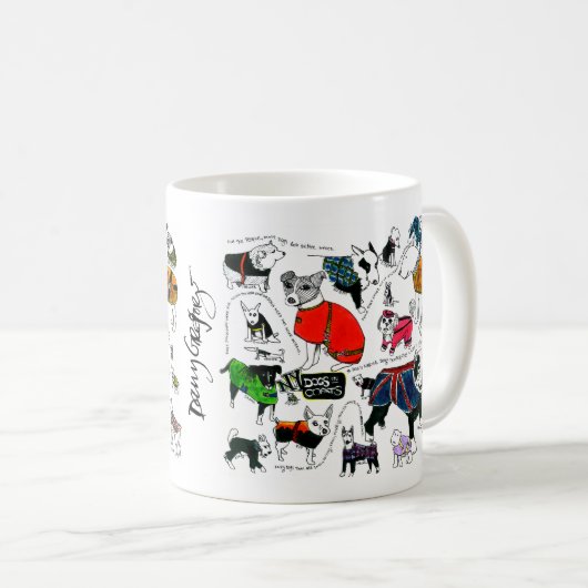Hunde in der Mantel-Tasse Kaffeetasse (VorderseiteRechts)