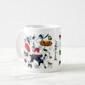 Hunde in der Mantel-Tasse Kaffeetasse (Vorderseite Links)