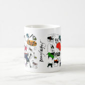 Hunde in der Mantel-Tasse Kaffeetasse (Mittel)