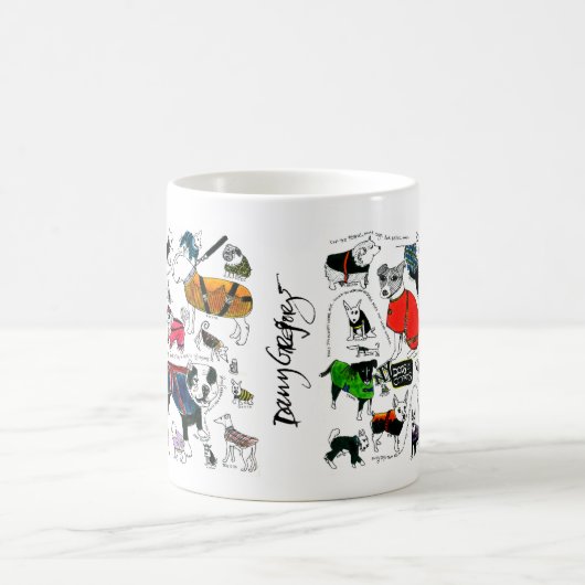 Hunde in der Mantel-Tasse Kaffeetasse (Mittel)