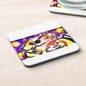 Hunde in der Nacht Getränkeuntersetzer (Linke Seite)