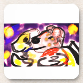 Hunde in der Nacht Getränkeuntersetzer