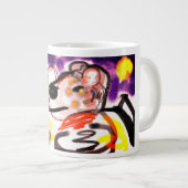 Hunde in der Nacht Jumbo-Tasse (Vorderseite Rechts)