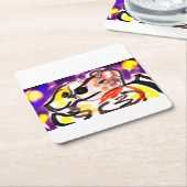 Hunde in der Nacht Rechteckiger Pappuntersetzer (angewinkelt)