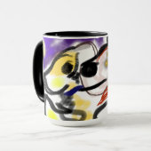 Hunde in der Nacht Tasse (Vorderseite Links)