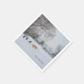 Hunde in der Schneeszene Saisonlandschaft Serviette (Ecke)