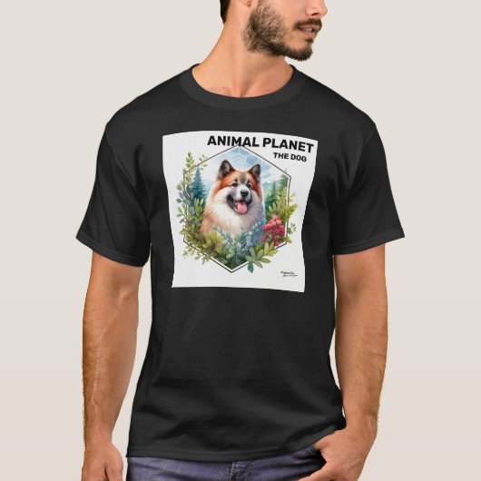 Hunde in der Wildnis gedruckt - Tierkunst T-Shirt (Vorderseite)
