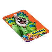 Hunde in Dinosaur-Kostüm Magnet (Rechte Seite)