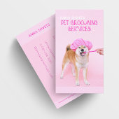 Hunde in Duschhauben Visitenkarte