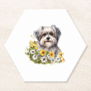 Hunde in einem Blumengarten Untersetzer