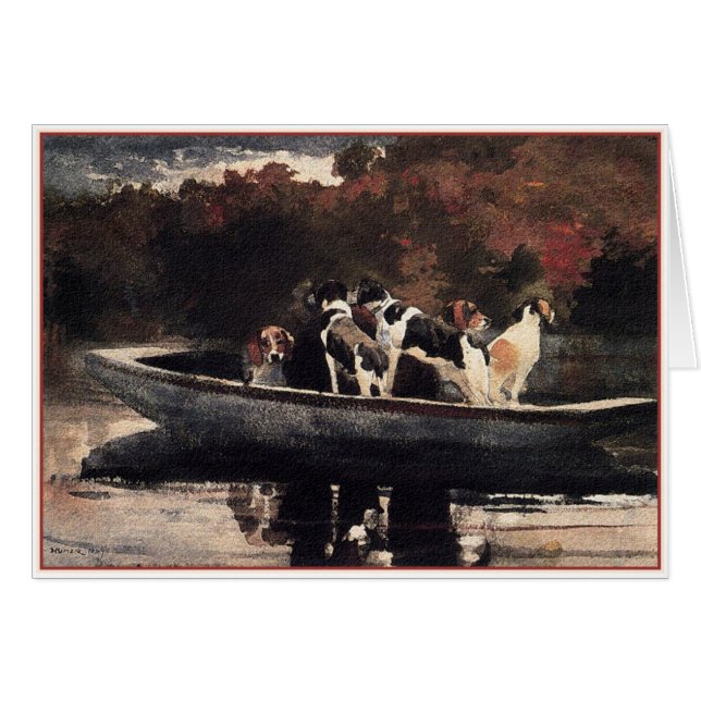 Hunde in einem Boot von Winslow Homer (Vorderseite (Horizontal))