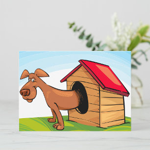 Hunde in einem Hundehaus Einladung