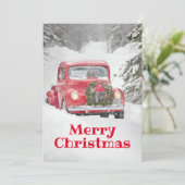 Hunde in einem Lastwagen Einladung (Stehend Vorderseite)