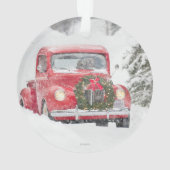 Hunde in einem Lastwagen Ornament (Rückseite)