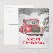 Hunde in einem LKW Einladungspostkarte (Vorne/Hinten)