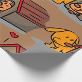 Hunde in einem Umschlagpapier eines Hundes Geschenkpapier