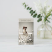 Hunde in einer Badewanne Visitenkarte (Stehend Vorderseite)