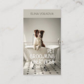 Hunde in einer Badewanne Visitenkarte (Vorderseite)