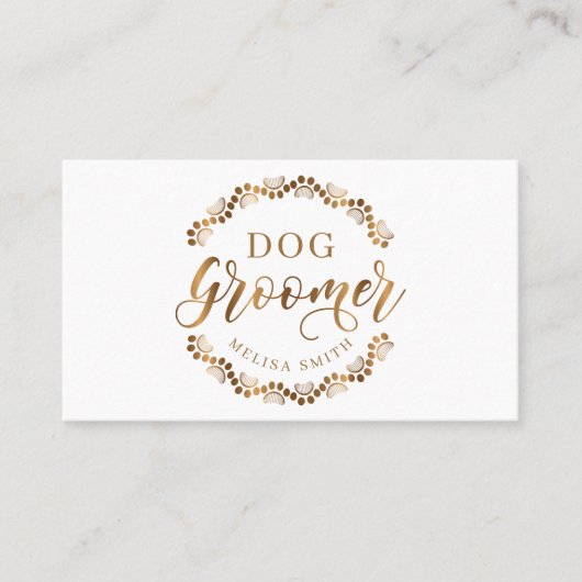 Hunde in Form eines Goldkreises Visitenkarte (Vorderseite)