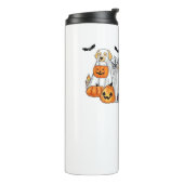 Hunde in Ghost Costumes Halloween Classic T - Shir Thermosbecher (Nach links gedreht)