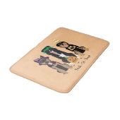 Hunde in Halloween-Kostümen probieren oder behande Badematte (Schrägansicht)