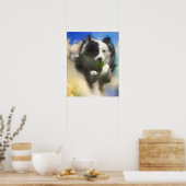 HUNDE IN HEAVEN BALL PATROL Australian Shepherd Poster (Küche)