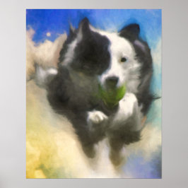 HUNDE IN HEAVEN BALL PATROL Australian Shepherd Poster