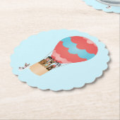 Hunde in Heißluftballon Untersetzer (angewinkelt)