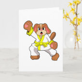 Hunde in Karate Martial Arts Karte (Gelbe Blume)