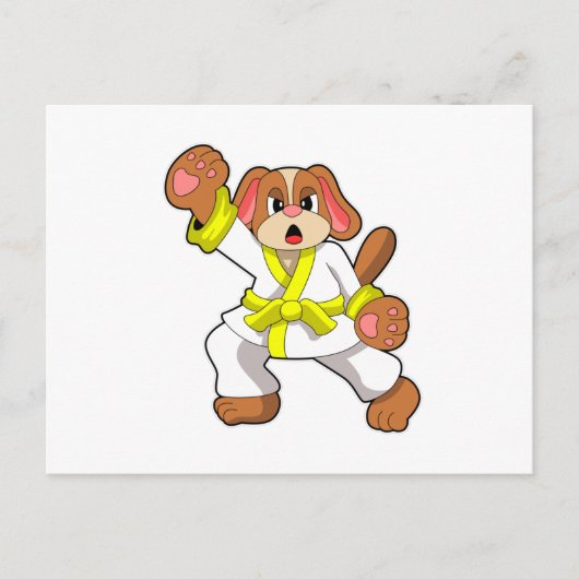 Hunde in Karate Martial Arts Postkarte (Vorderseite)