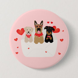 Hunde in Liebe Button