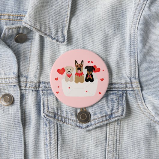 Hunde in Liebe Button (Beispiel)